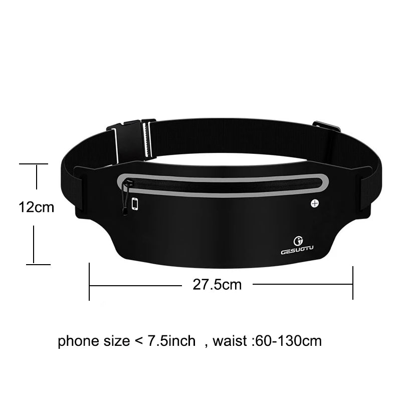 Running Belt Waist Bag Sports Fanny Pack Women Men Waterproof Gym Phone Pouch Banana Bags Run Accessories