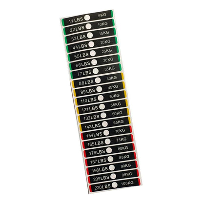 Fitness Equipment Gym Accessories Weight Stack Labels 11-220lbs Number Stickers PP Plastic Weight Plates Sticker Replacement