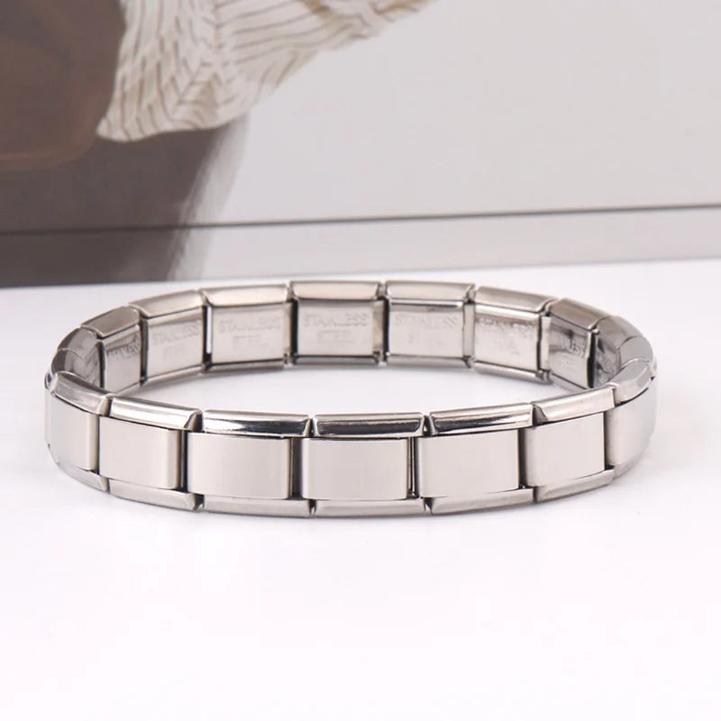Product Name: Moonstone Stainless Steel Carving Bracelet  Material: Stainless steel  Size: 17.5 centimeters long  Color: Steel