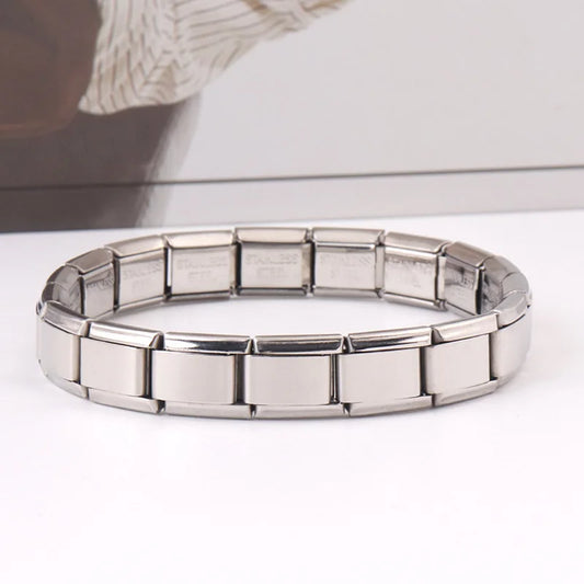 Product Name: Moonstone Stainless Steel Carving Bracelet  Material: Stainless steel  Size: 17.5 centimeters long  Color: Steel