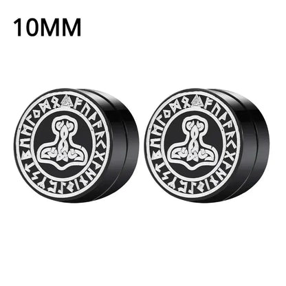 1Pairs Crystal Strong Magnetic Ear Stud Clip Earrings for Men Women, Punk Round Zircon Magnet Earrings Non Piercing Ear Jewelry