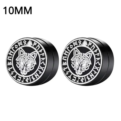 1Pairs Crystal Strong Magnetic Ear Stud Clip Earrings for Men Women, Punk Round Zircon Magnet Earrings Non Piercing Ear Jewelry