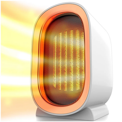 1 PCS Electric Heater For Indoor 1200W PTC Portable Fan ABS US Plug For Office Home Room For Bedroom Desktop,White