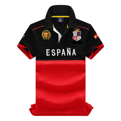 Men's Polo Shirt Classic Switzerland Popular 100% Cotton Embroidery Short Sleeve Sports Collar T-shirt Oversized US Size XS-7XL