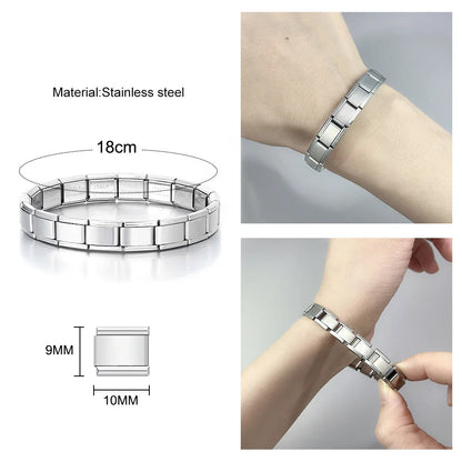 Product Name: Moonstone Stainless Steel Carving Bracelet  Material: Stainless steel  Size: 17.5 centimeters long  Color: Steel