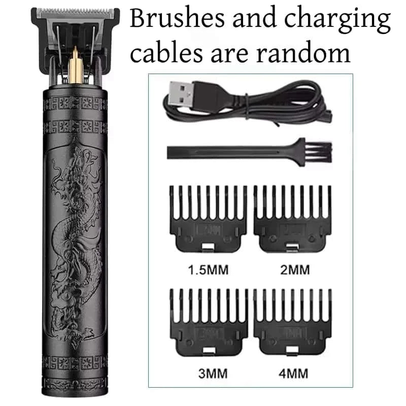 2025 T9 HairClipper Beard Shaving Body Hair Trimmer Clippers Electric Machine Men Haircut Machine 0mm Barber ShaverDragon Carved