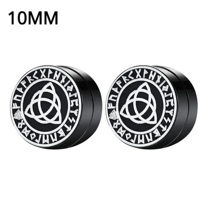 1Pairs Crystal Strong Magnetic Ear Stud Clip Earrings for Men Women, Punk Round Zircon Magnet Earrings Non Piercing Ear Jewelry