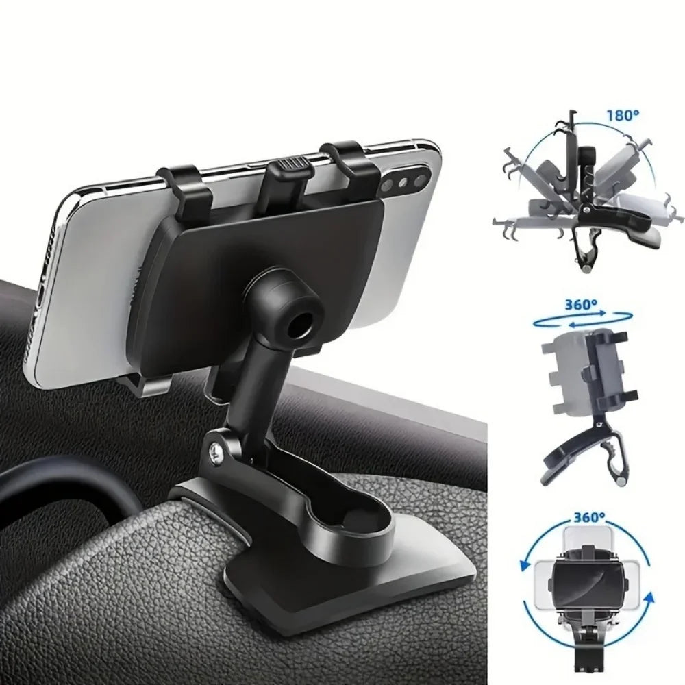 Universal Car Phone Holder Car Support Multi-Functional Dashboard For iPhone Samsung GPS Bracket 180 Degree Rotation Accessorie