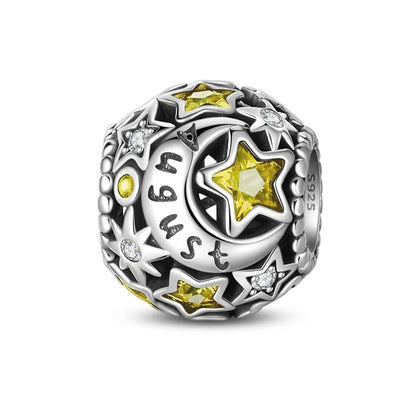New 925 sterling silver high gloss memorial birthstone necklace beads suitable for bracelet beads female birthday gift