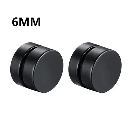 1Pairs Crystal Strong Magnetic Ear Stud Clip Earrings for Men Women, Punk Round Zircon Magnet Earrings Non Piercing Ear Jewelry