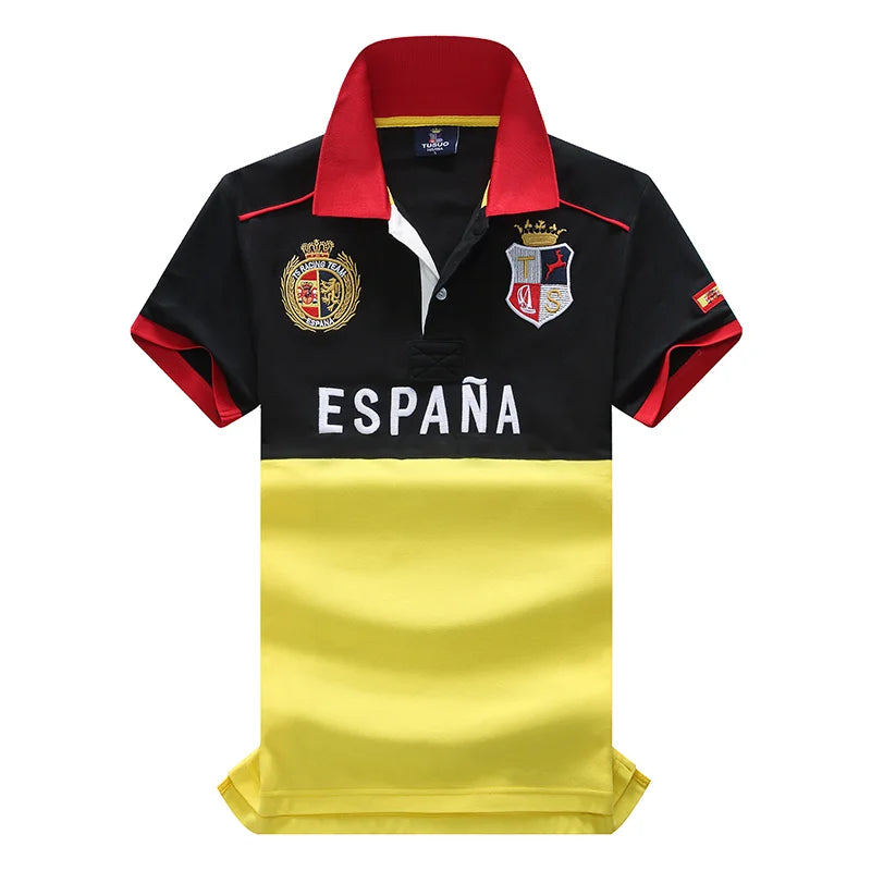 Men's Polo Shirt Classic Switzerland Popular 100% Cotton Embroidery Short Sleeve Sports Collar T-shirt Oversized US Size XS-7XL
