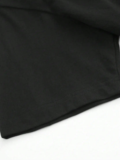 Plus Size Top Gun Academy Class of'86 Pattern Black Short Sleeve T-Shirt Suitable for Outdoor Leisure Wear in Summer