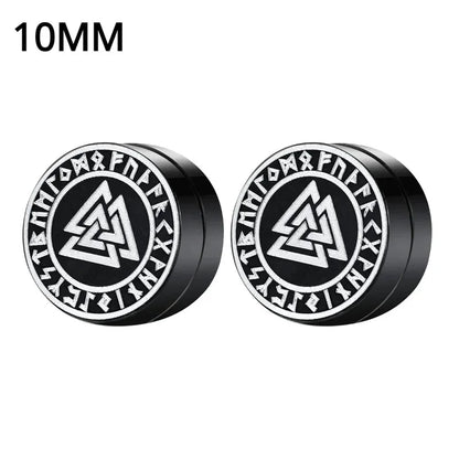 1Pairs Crystal Strong Magnetic Ear Stud Clip Earrings for Men Women, Punk Round Zircon Magnet Earrings Non Piercing Ear Jewelry