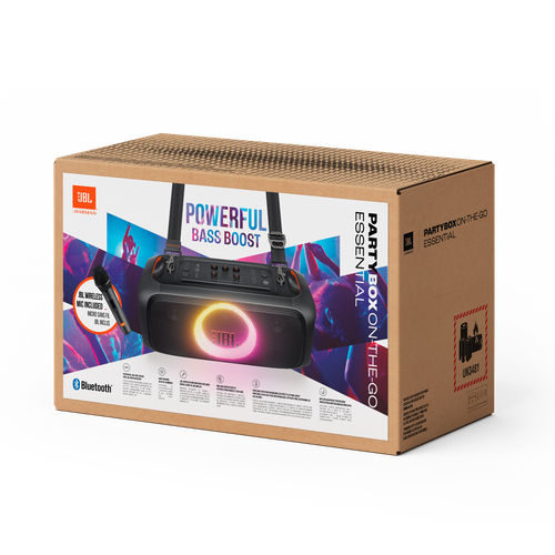 JBL PartyBox On‑the‑Go Essential   100 W Pro Sound   Wireless Party Speaker