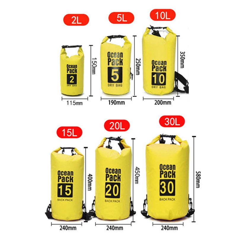 30L 20L 15L 10L 5L Waterproof Bags Swimming Sports Bags Backpack Drifting Gym Dry Bag Rafting Surfing Beach Accessories XA391Q