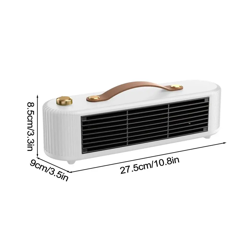 Portable Electric Space Heater for Indoor Use, Energy-Efficient Small Heater with Quick Heating and Tabletop Fireplace Design
