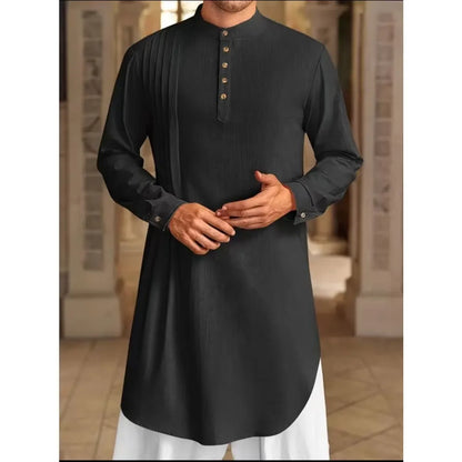 Muslim Middle Eastern Arab, Men's Button-Down Shirt, Muslim Robe for Dress Up and Cosplay