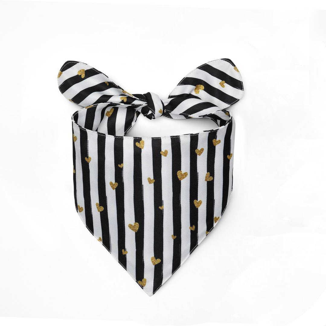 Pet Dog Striped Design Saliva Towel