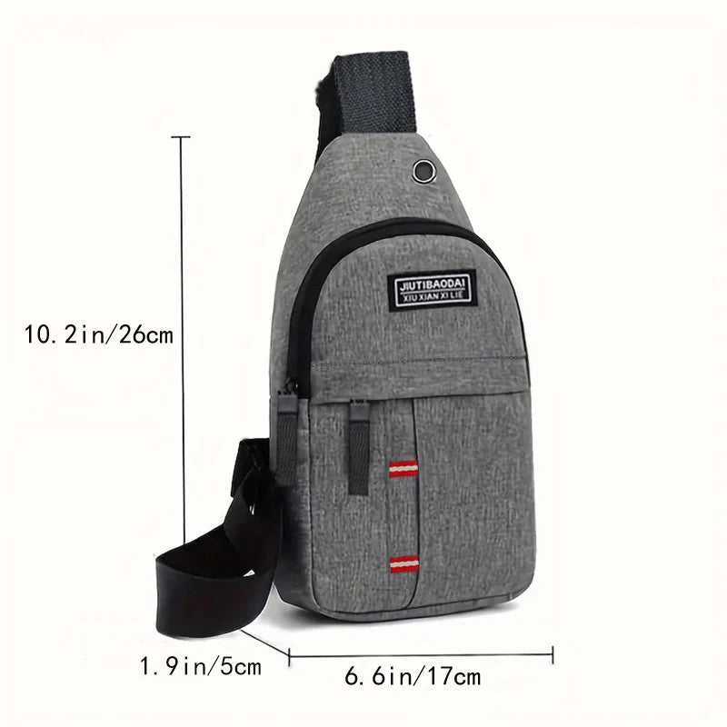 Lady adjustable chest pocket outdoor mountain bike single-shoulder diagonal cross Oxford fabric chest pocket