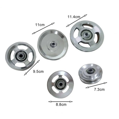 73mm 88mm 95mm 110mm 114mm Pulley Wheel Aluminium Alloy Bearing Pulley Wheel Universal Sports Gym Accessory Bearing Pulley Wheel