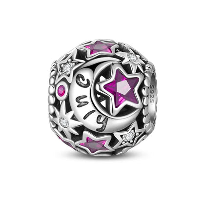 New 925 sterling silver high gloss memorial birthstone necklace beads suitable for bracelet beads female birthday gift