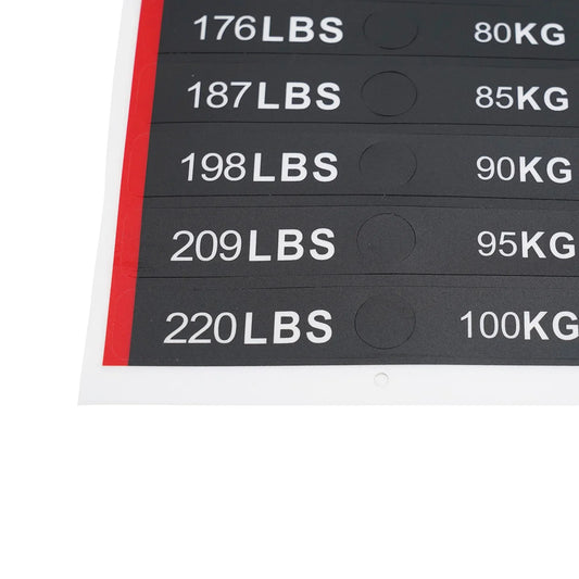 Fitness Equipment Gym Accessories Weight Stack Labels 11-220lbs Number Stickers PP Plastic Weight Plates Sticker Replacement