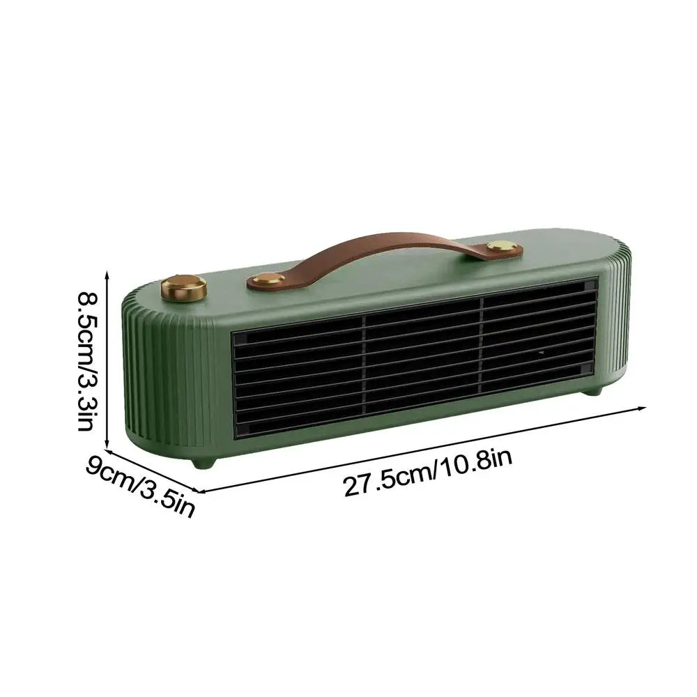 Portable Electric Space Heater for Indoor Use, Energy-Efficient Small Heater with Quick Heating and Tabletop Fireplace Design