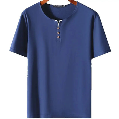 New plus size men's short sleeved T-shirt for summer fat half sleeved men top
