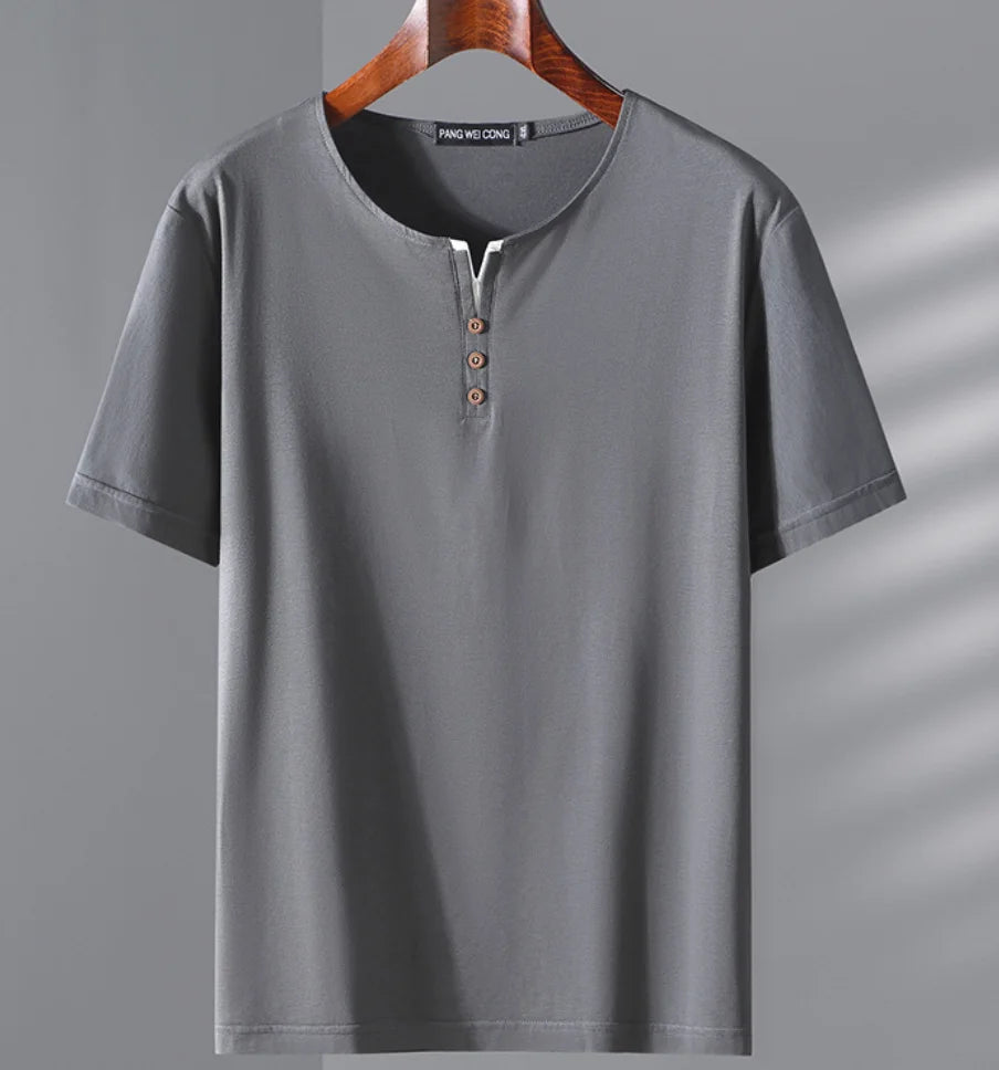 New plus size men's short sleeved T-shirt for summer fat half sleeved men top