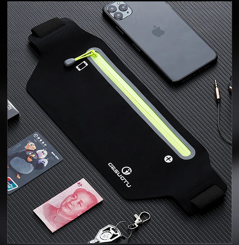 Running Belt Waist Bag Sports Fanny Pack Women Men Waterproof Gym Phone Pouch Banana Bags Run Accessories