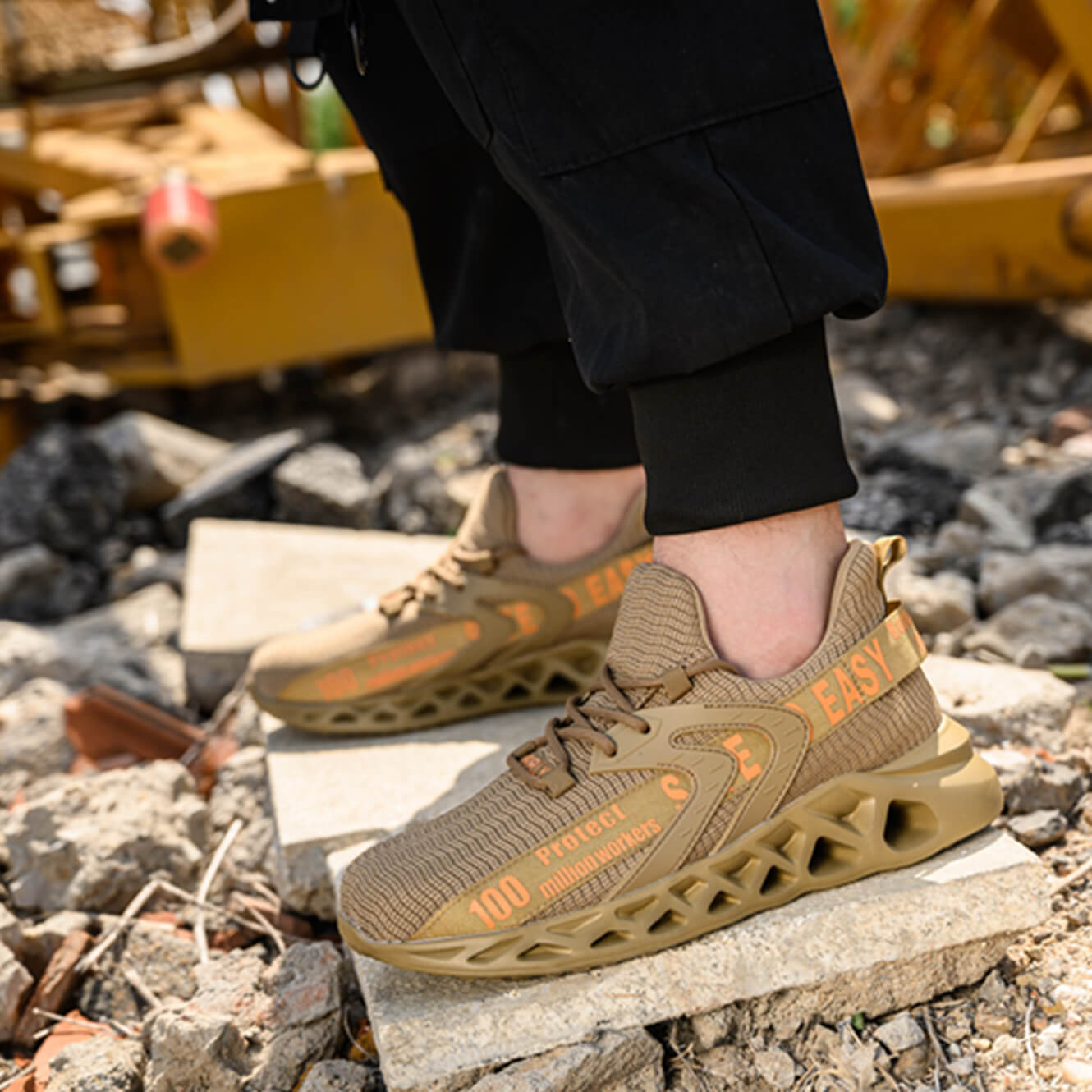 SwiftCart Steel Toe Stylish Work Sneakers